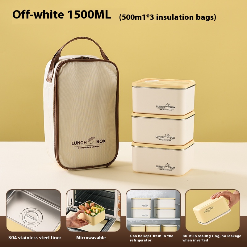 White 500ml x3 With Handbag