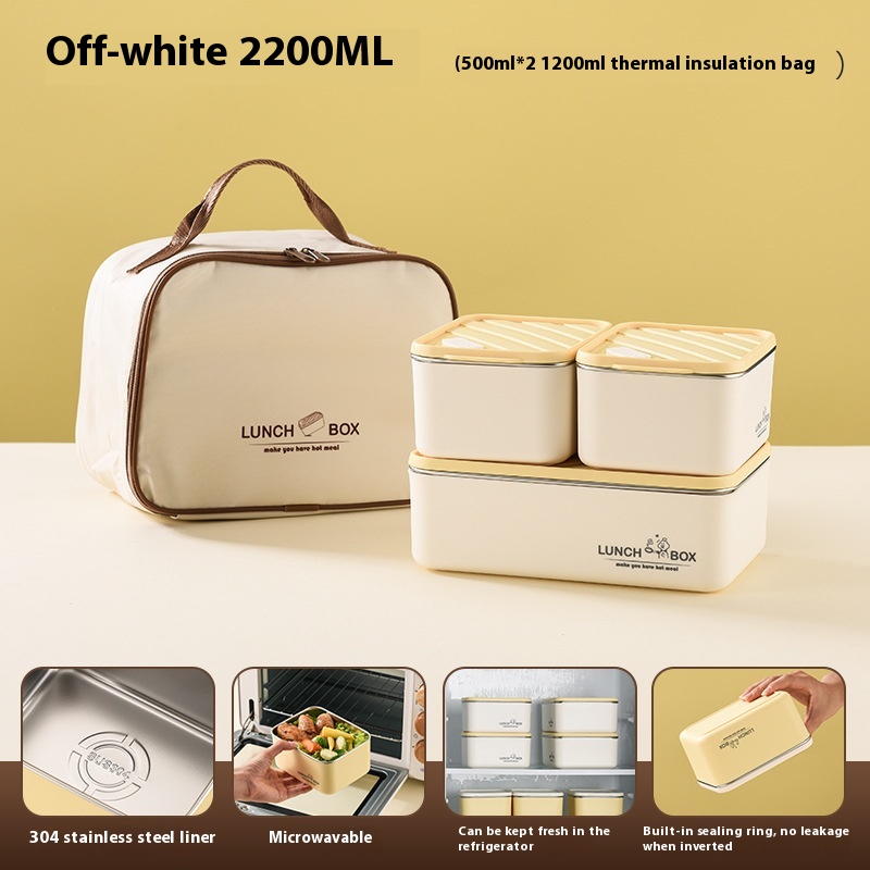 White 500ml x2 1200ml With Bag