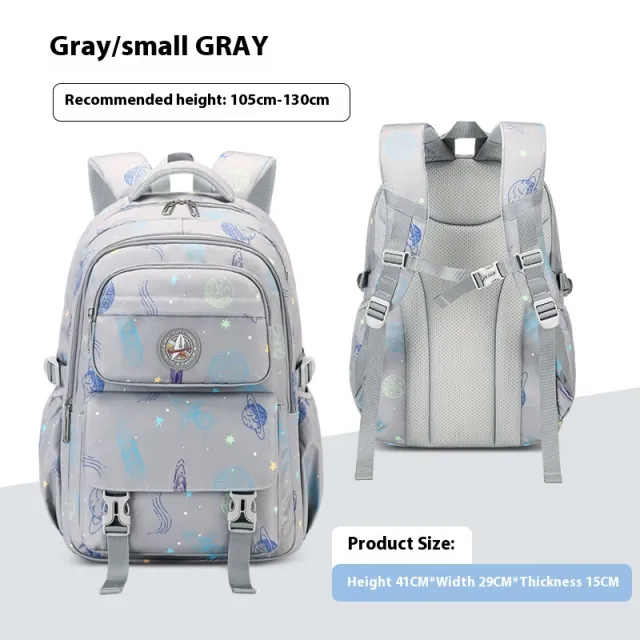 Primary School Student Starry Sky Leisure Schoolbag Junior High School Student Backpack Gray - Shop at LoveMi