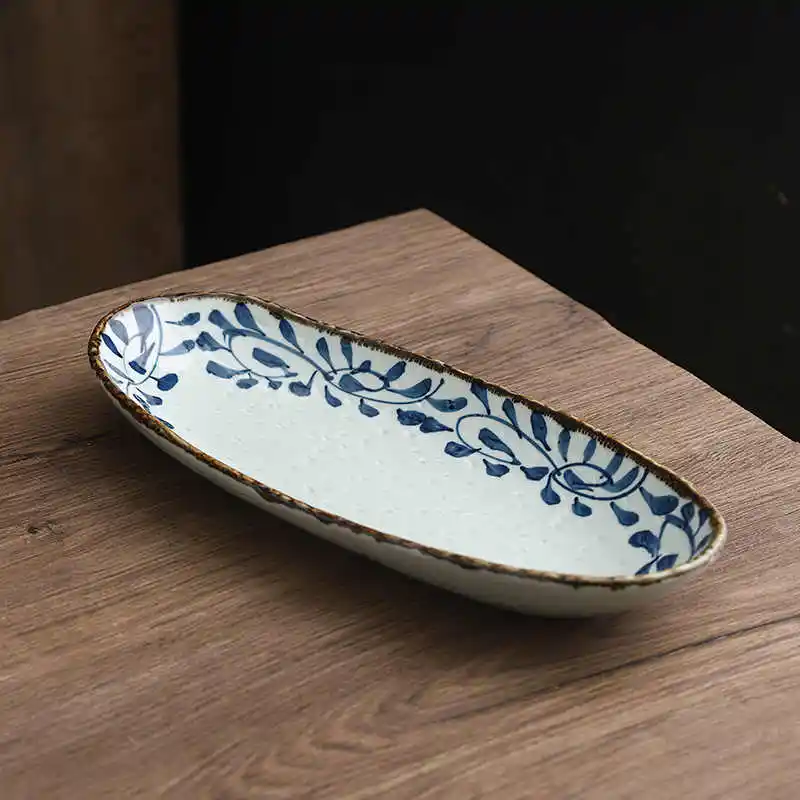 125-inch Long Oval Narrow Deep Fish Plate Commercial Use