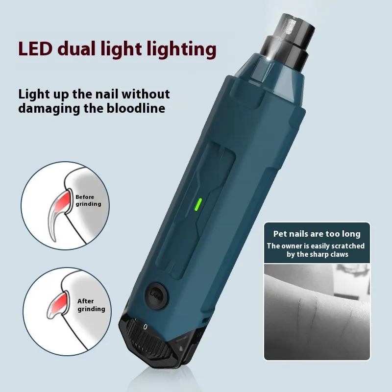 Pet 6-speed Control Nail Piercing Device LED Light Automatic