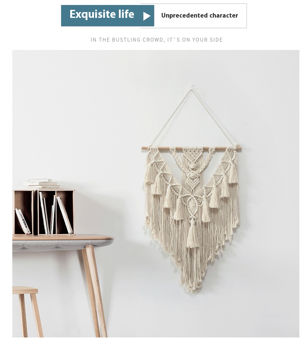 Title 2, Hand-woven Tapestry Tassel Wall Decoration