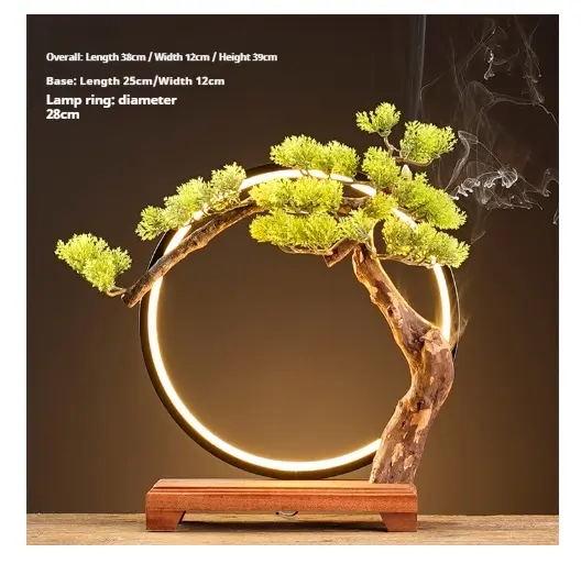 Chinese Backflow Incense Ornaments Wrought Iron Night Light