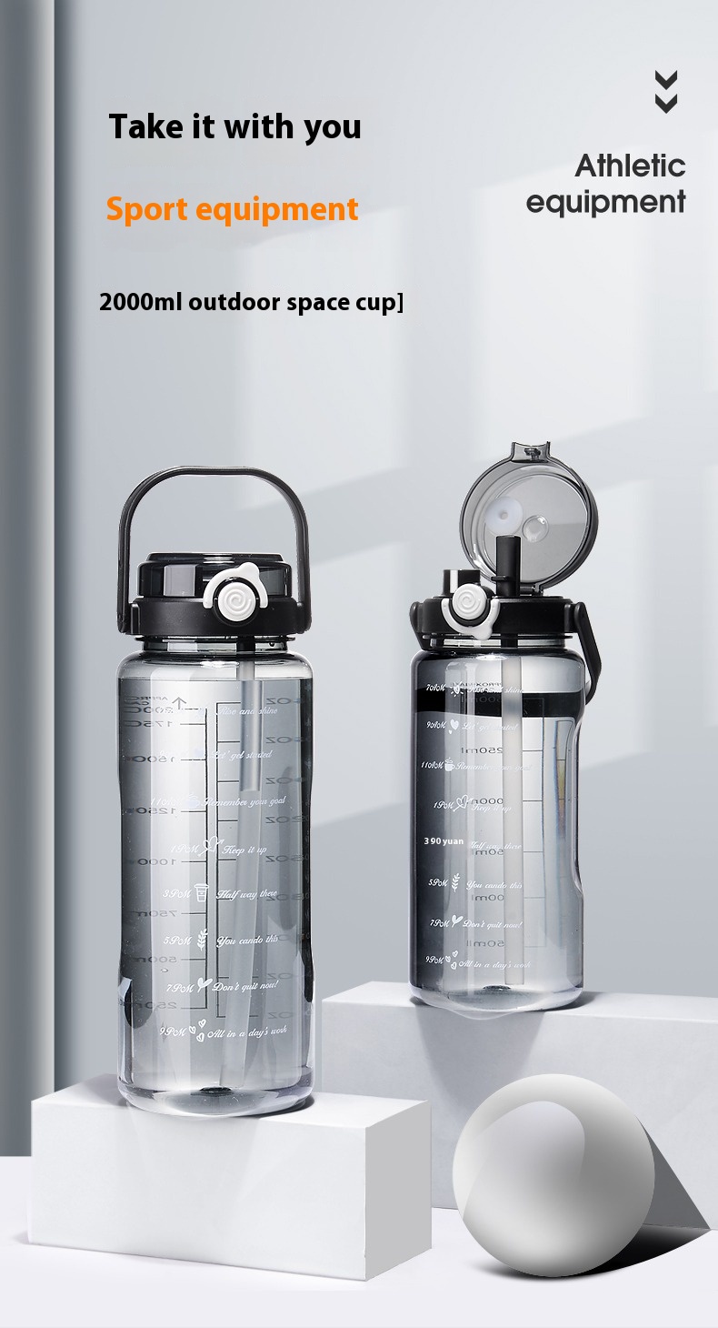 Title 1, Large Capacity Double Drink Sports Bottle Food ...