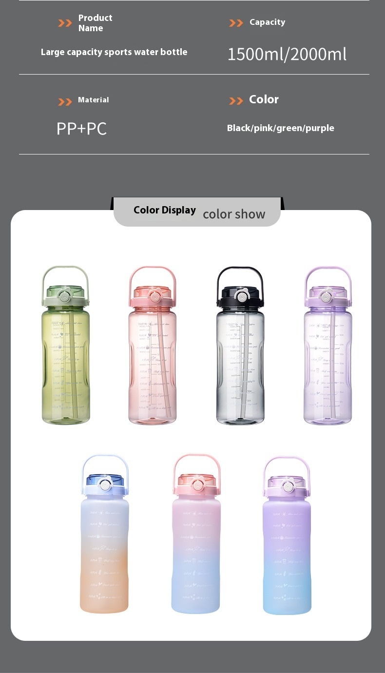 Title 12, Large Capacity Double Drink Sports Bottle Food ...