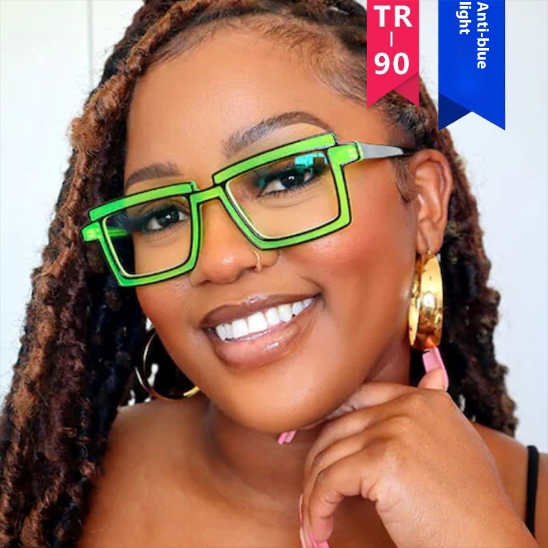 Quadratic Plain Ins Square Anti-Blue Ray TR90 Glasses - Image 10