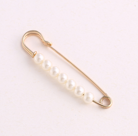 7.5CM gold needle 7 pearls