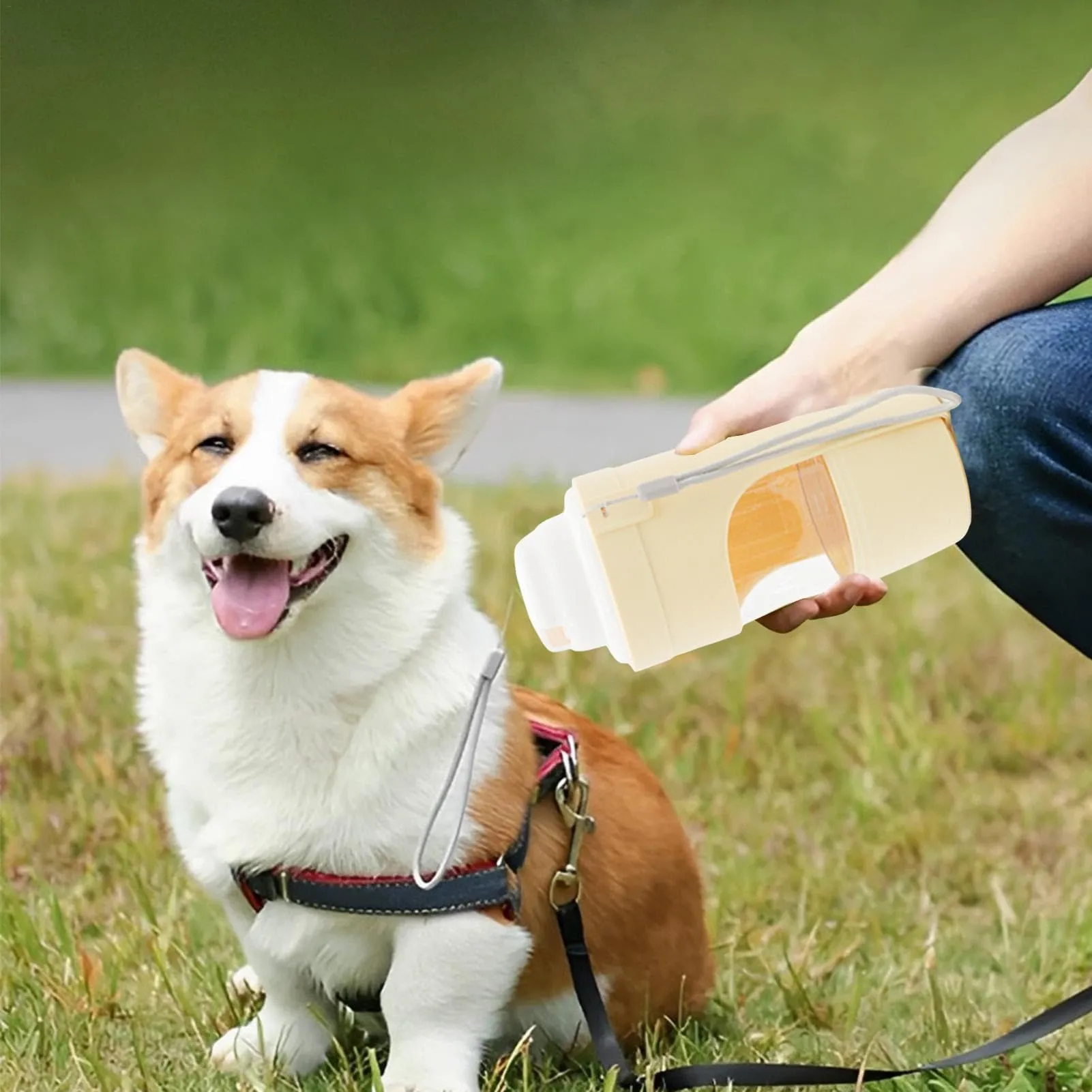 2 In 1 Travel Dog Water Bottle Pet Water Dispenser Feeder Drinking Feeder Dog Outing Water Feeder Pets Outdoor Portable Cup Pet Products – image 4