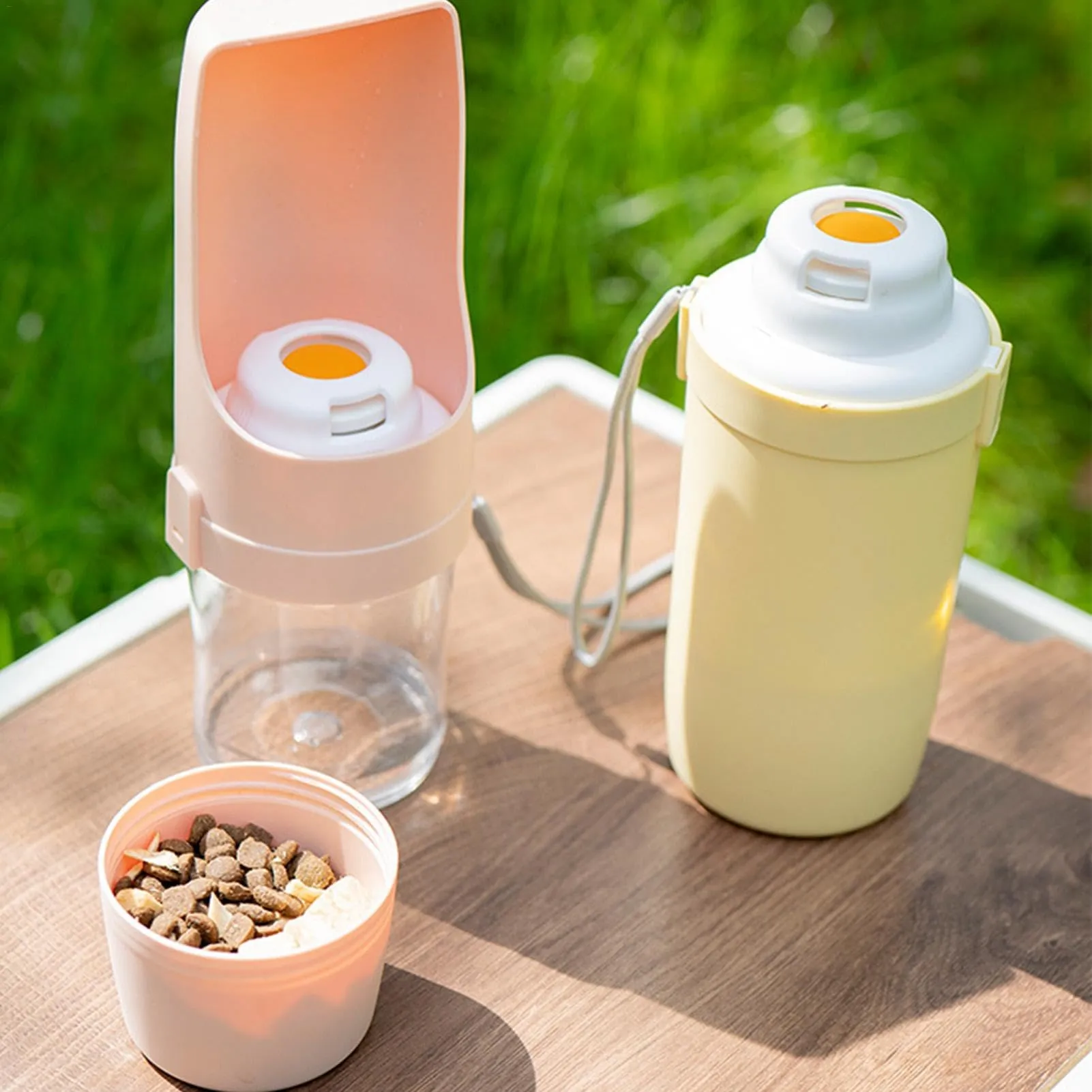 2 In 1 Travel Dog Water Bottle Pet Water Dispenser Feeder Drinking Feeder Dog Outing Water Feeder Pets Outdoor Portable Cup Pet Products – image 3