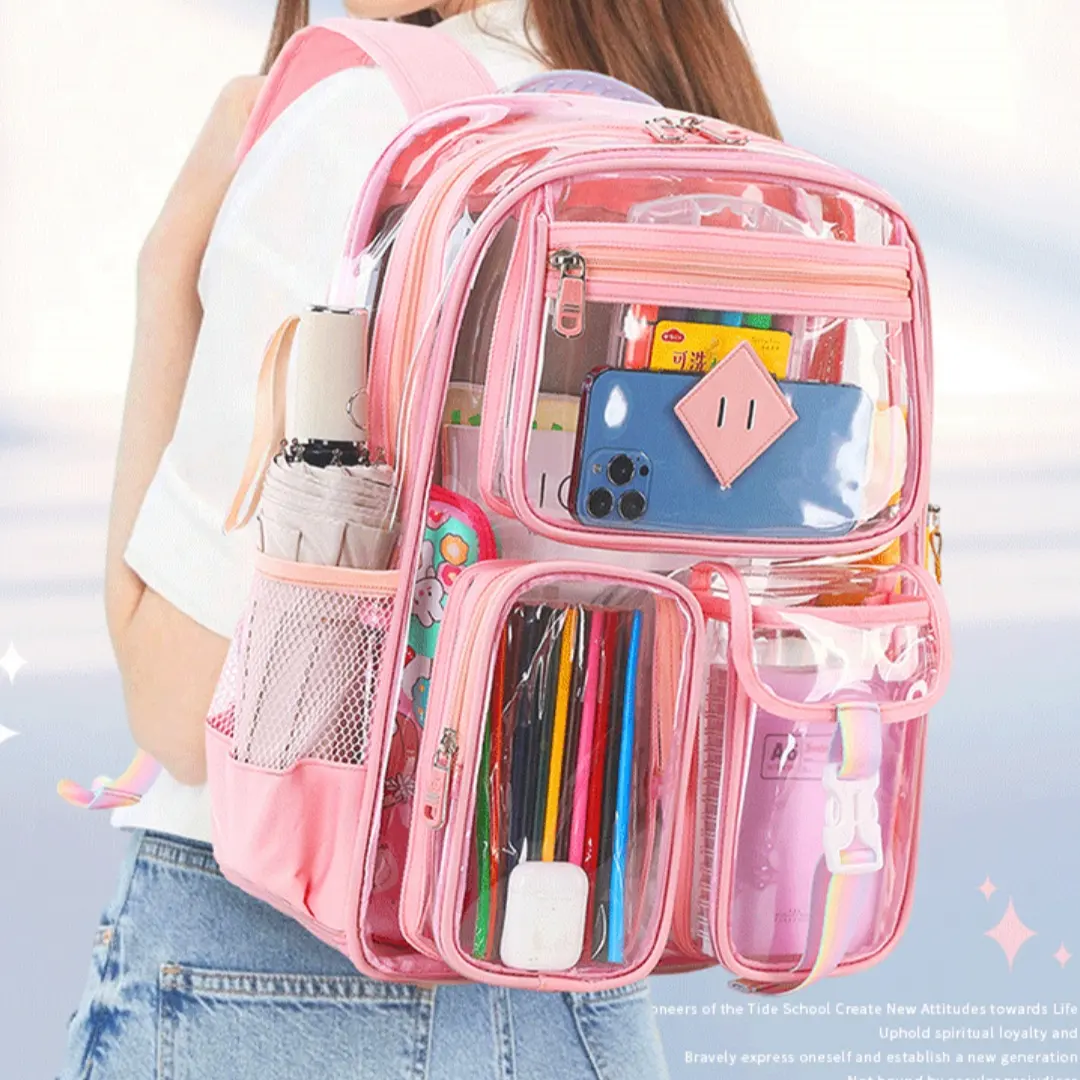 Transparent Bag Waterproof Primary School Student Schoolbag