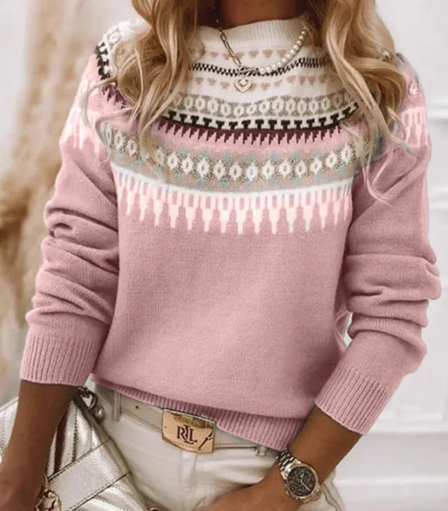 Women's Casual Laid back Style Sweater Pink - Shop at LoveMi