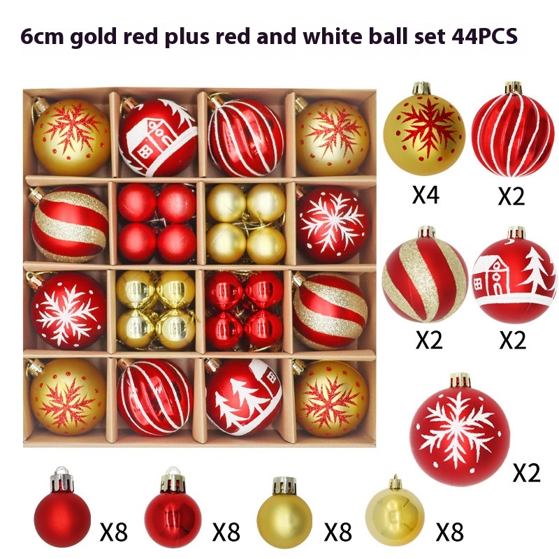 44PCs Golden Red Style