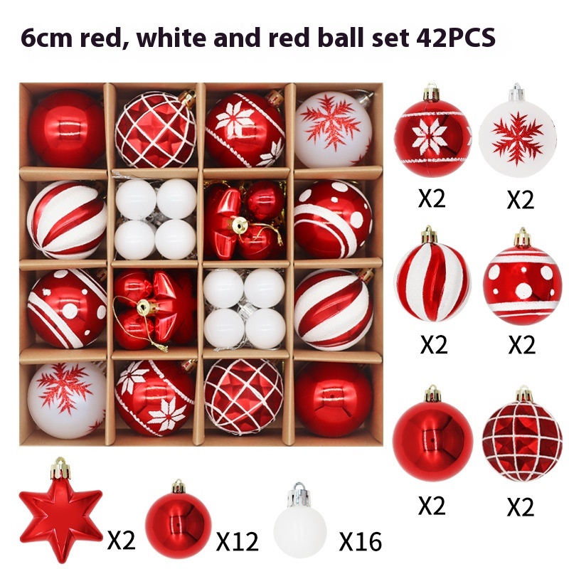 42PCs Red And White