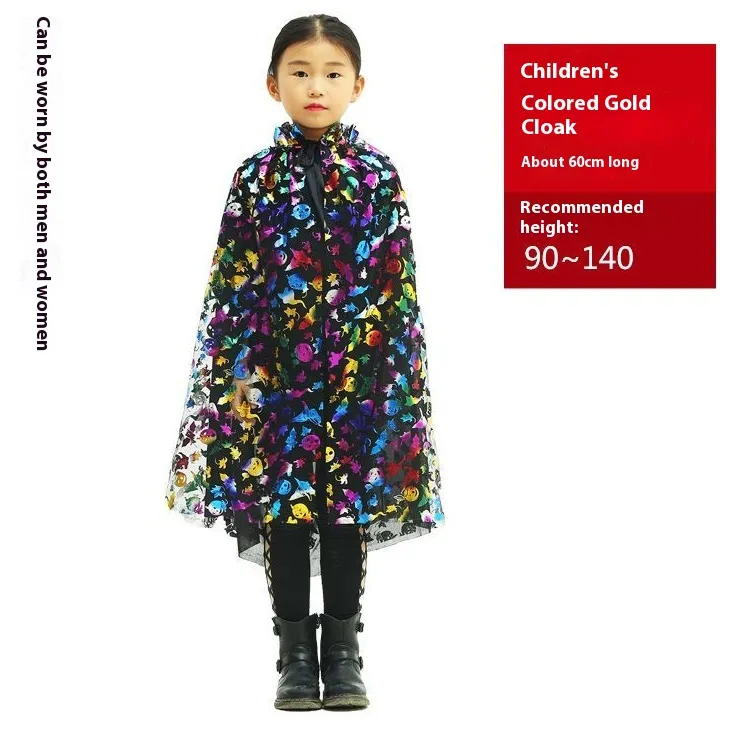 Halloween costume woman magic witch party dress - Classic Gold Cape