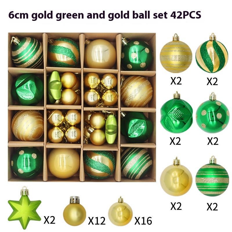 42pcs Gold Green Style