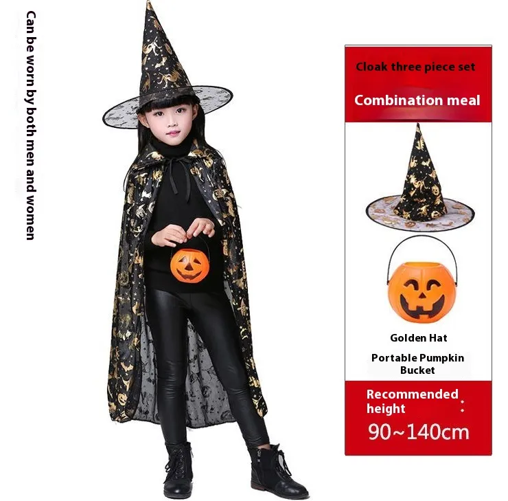 Halloween costume woman magic witch party dress - 80 Golden Cowl In Bucket