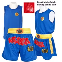 Men's Comfortable Embroidered Casual Sanda Suit Set - Quickdrying Clothing Blue - View 1