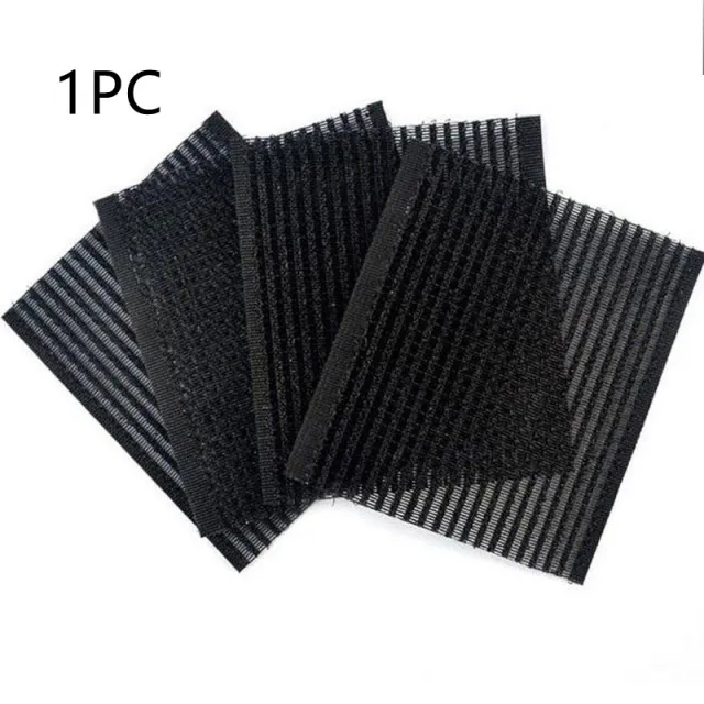 Cropped Hair Fastener Hair Sticker Hook And Loop Fasteners Hair Stick Adult Hair Stick 6X8Cm Black - Shop at LoveMi