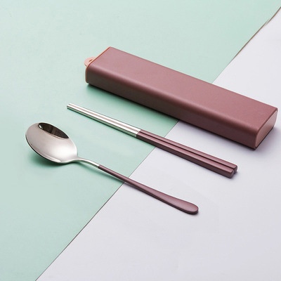 Brown Spoon Chopsticks 2