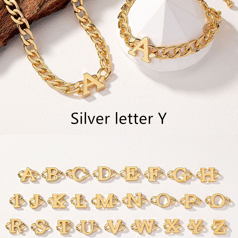 Silver Letter Y