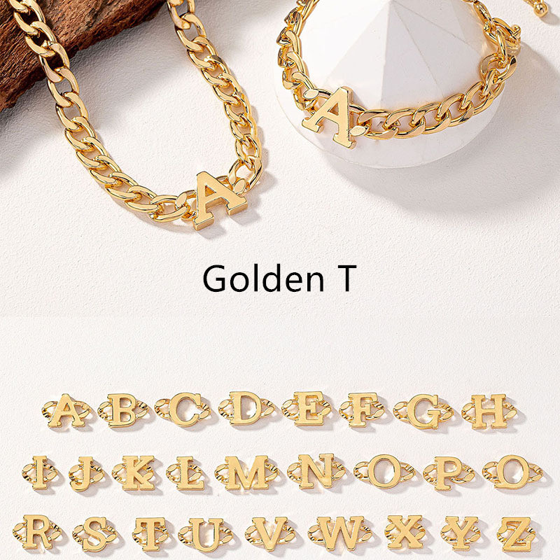 Golden Yellow Letter T