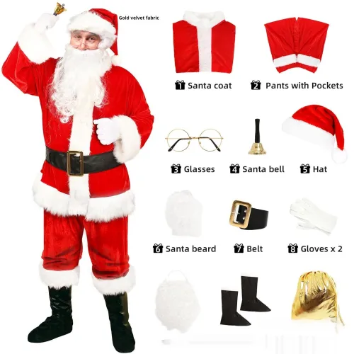 Color: Set, Size: 3XL - Cosplay Christmas Performance Costume 4