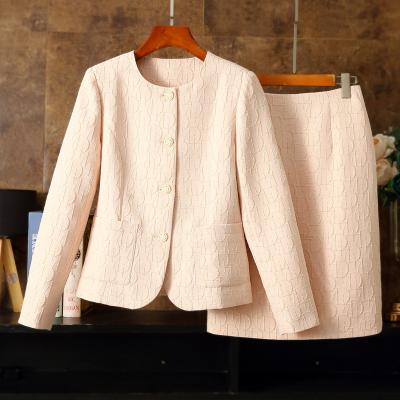 Women's Fashion Texture Jacquard Two-piece Set