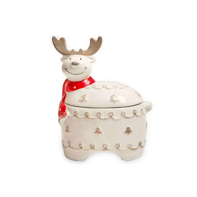 Ceramic Pot Creative Elk shaped Candy Storage Tank White Deer - Shop at LoveMi
