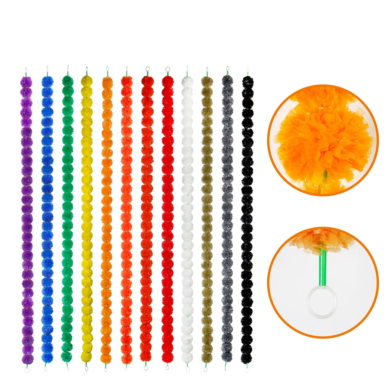 French Marigold Halloween Wedding Flower Strap Small Gold Cup Decoration
