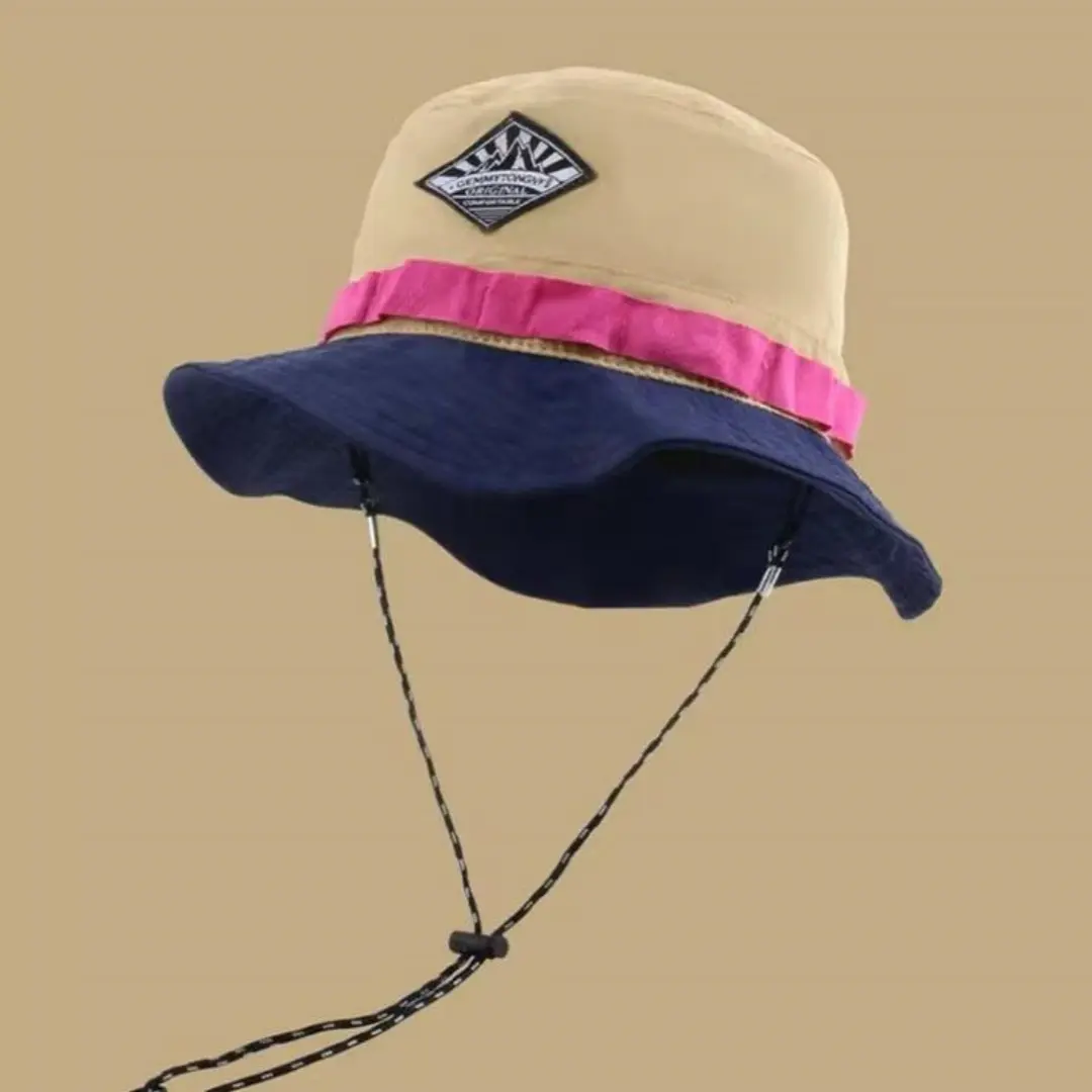 Outdoor Sports Color Matching Bucket Hat Foldable Quick-drying Summer