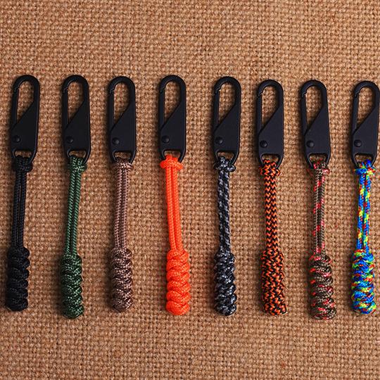 Title 1, Parachute Cord Woven Outdoor Bag Zipper Pull He...