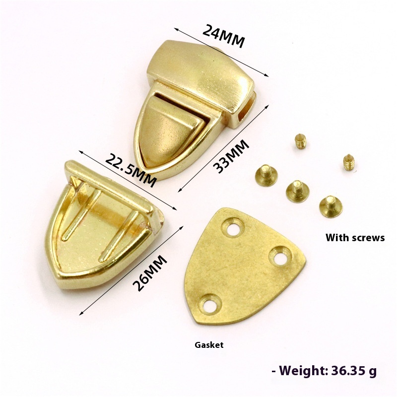 Title 10, Pure Brass Bag Hardware Accessories Mortise Lock