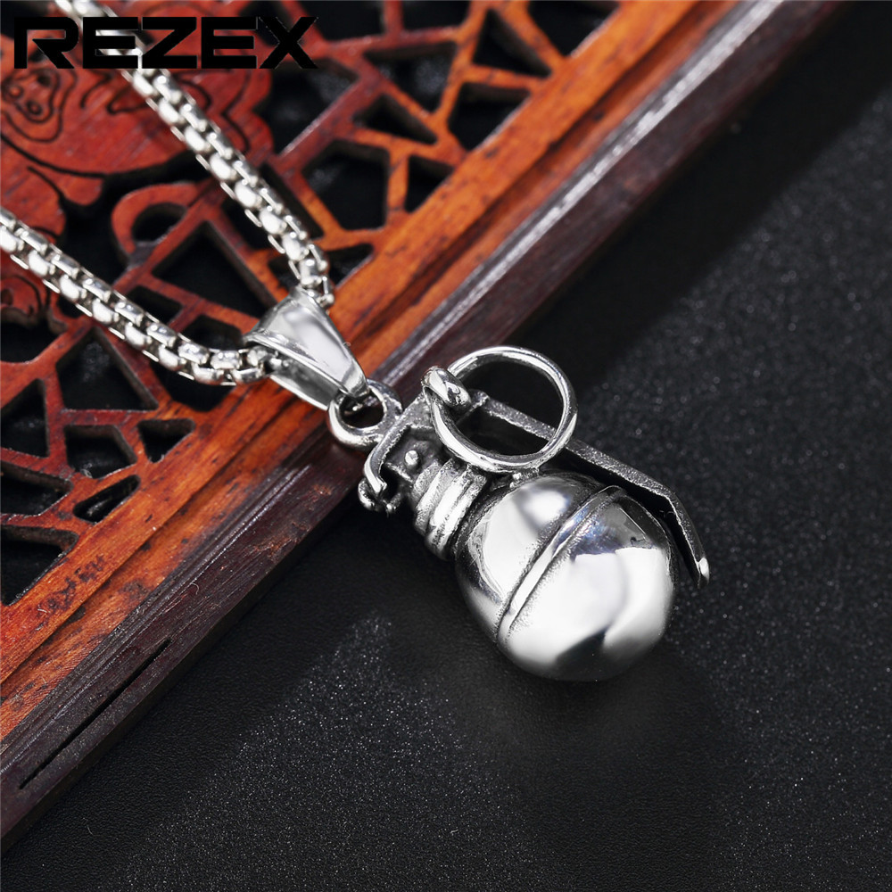Personality Retro Fire Extinguisher Titanium Steel Pendant Necklace
