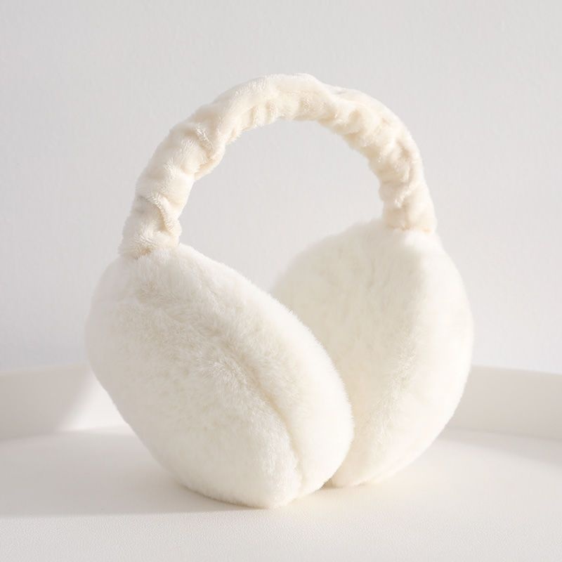 White Hamburger Earmuffs