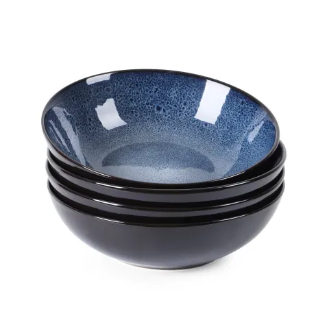 Western Kiln Change Peacock Blue Bowl 30oz Set Of 4 For