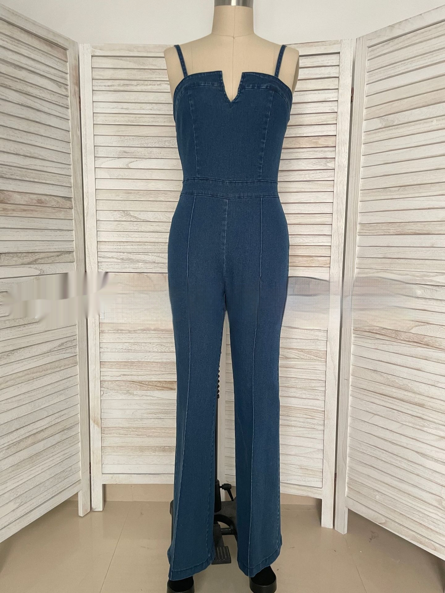 Denim Blue Ladies Summer Jumpsuit