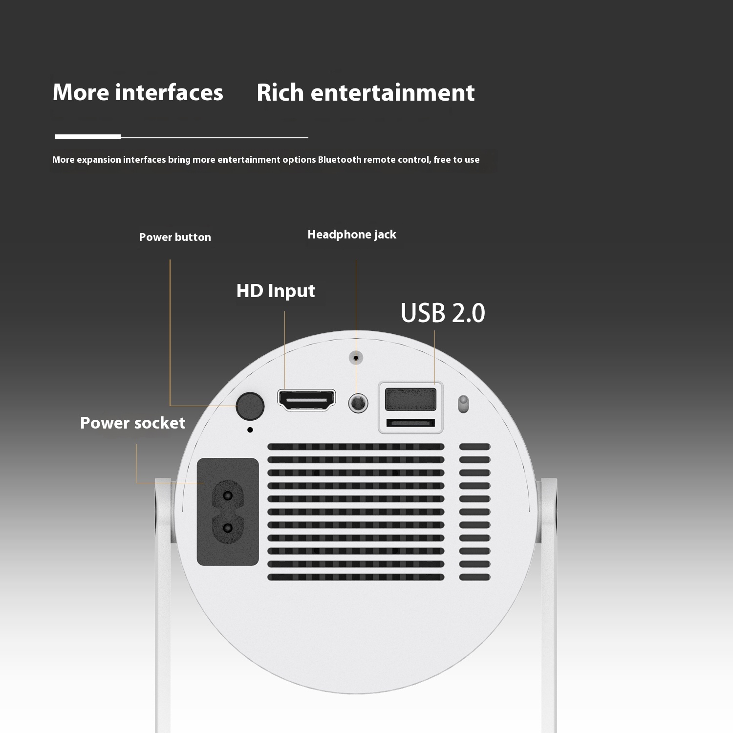 Title 6, Portable Small Straight Projector for Home Use,...