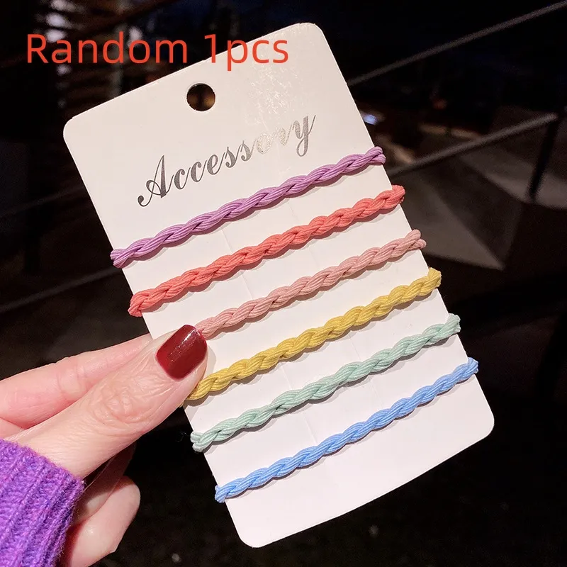 Candy Color High Elastic Basic Hair Ring Head Rope - Each Braid Comes With 1Pcs