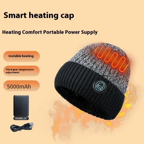 Winter Outdoors Ski Heating Hat Fleece-lined Cap