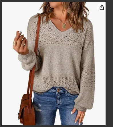 Solid Color Sweater For Women Brown - Shop at LoveMi