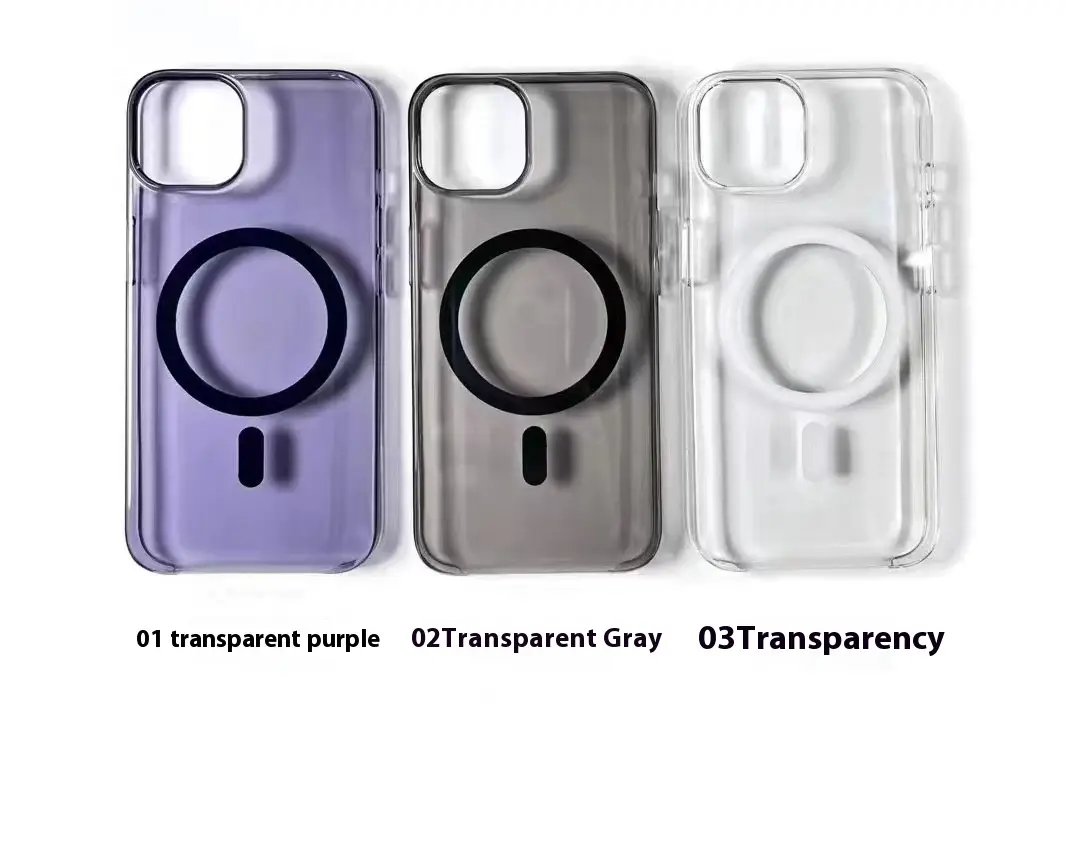Phone Case Transparent Magnetic Hard Case