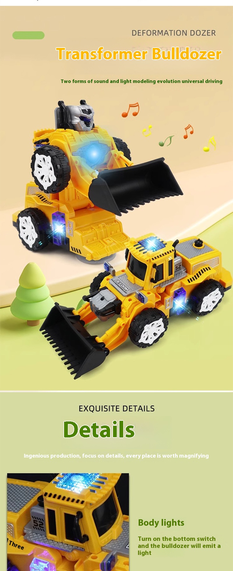 Title 5, Electric Deformation Tank Diamond Robot Toy