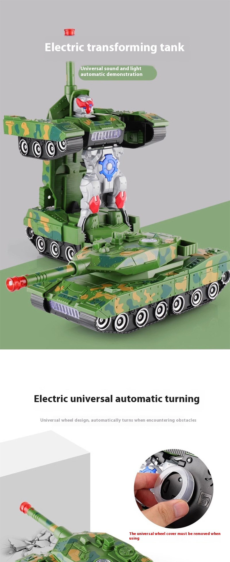 Title 4, Electric Deformation Tank Diamond Robot Toy