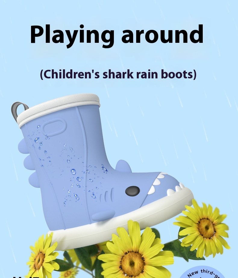 Title 4, Bottes de pluie enfants requin fille garçon imp...