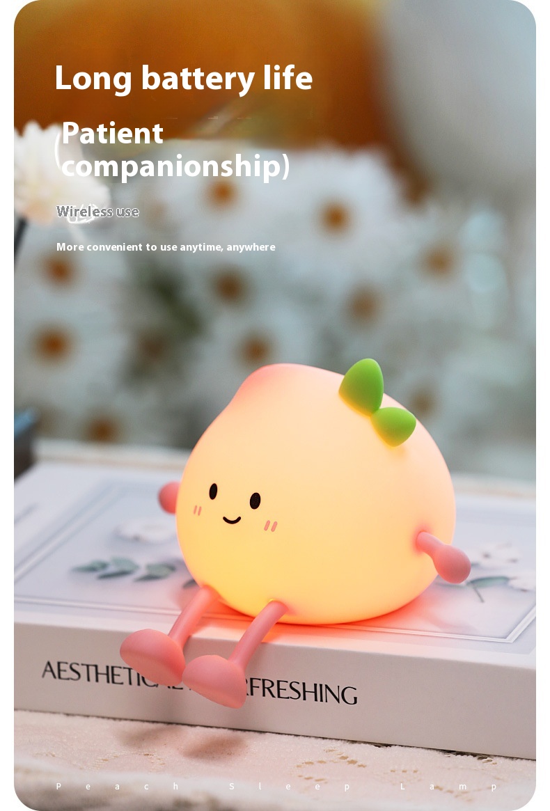 Title 4, Small Fart Peach Night Lamp Rechargeable Eye Pr...