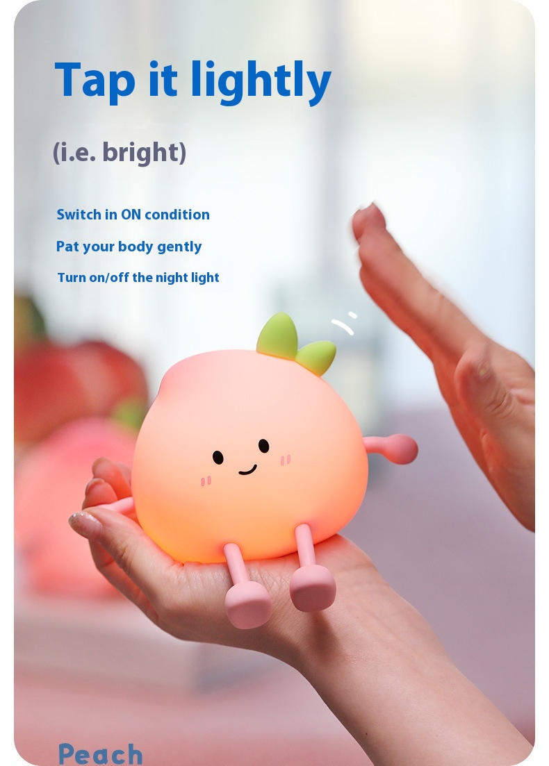 Title 6, Small Fart Peach Night Lamp Rechargeable Eye Pr...