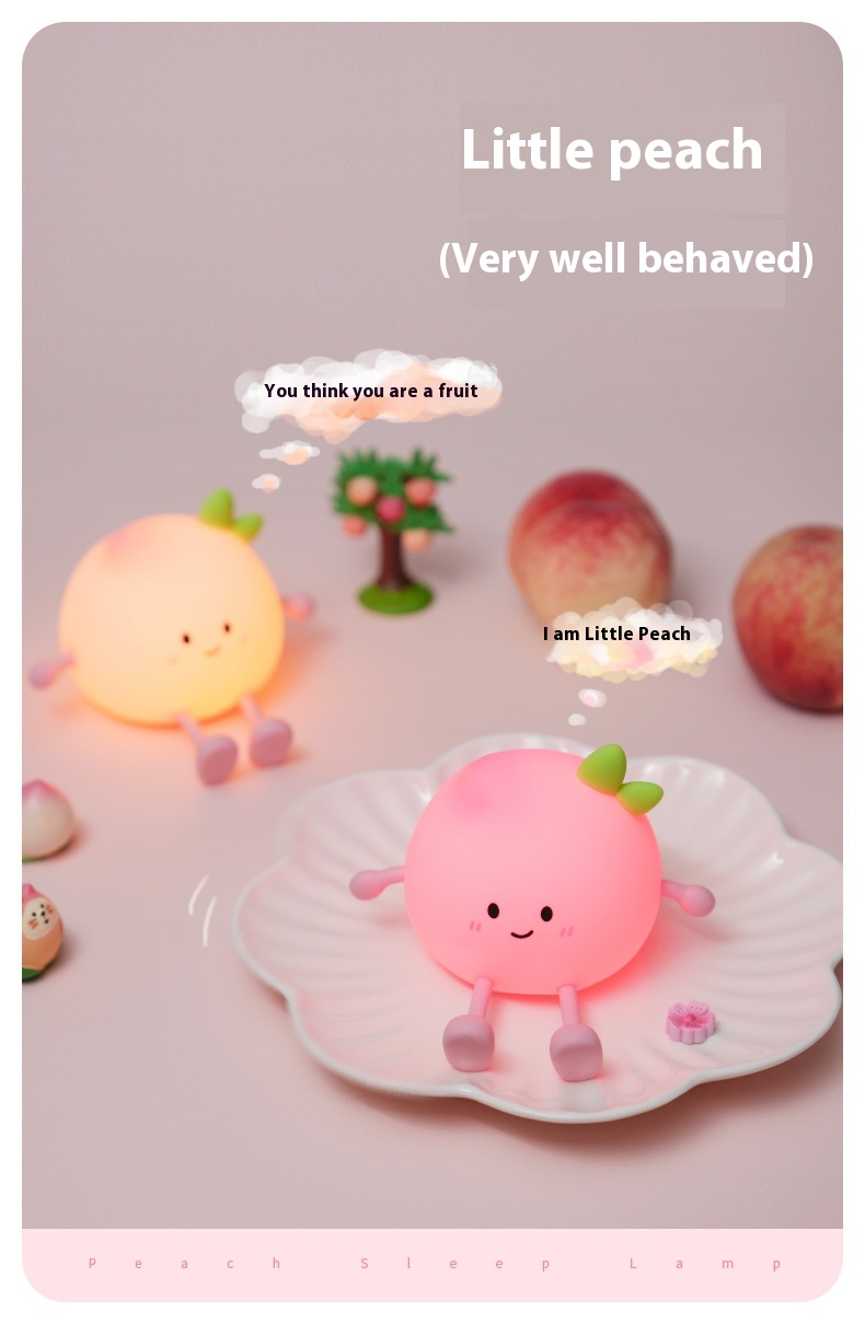 Title 5, Small Fart Peach Night Lamp Rechargeable Eye Pr...