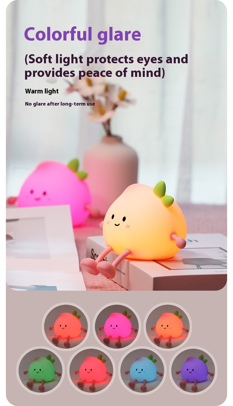 Title 12, Small Fart Peach Night Lamp Rechargeable Eye Pr...