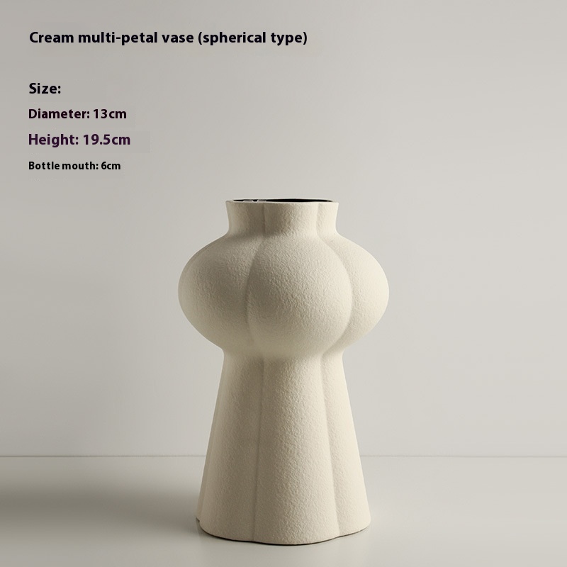 Cream Vase Spherical