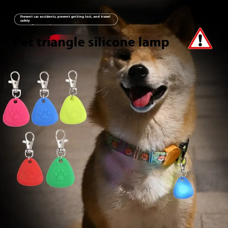 Silicone Triangle Pendant Light-emitting Pet Supplies Ornaments
